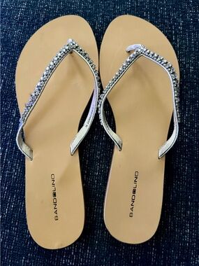 Bandolino Rhinestone embellished Womens Sandals with flat sole